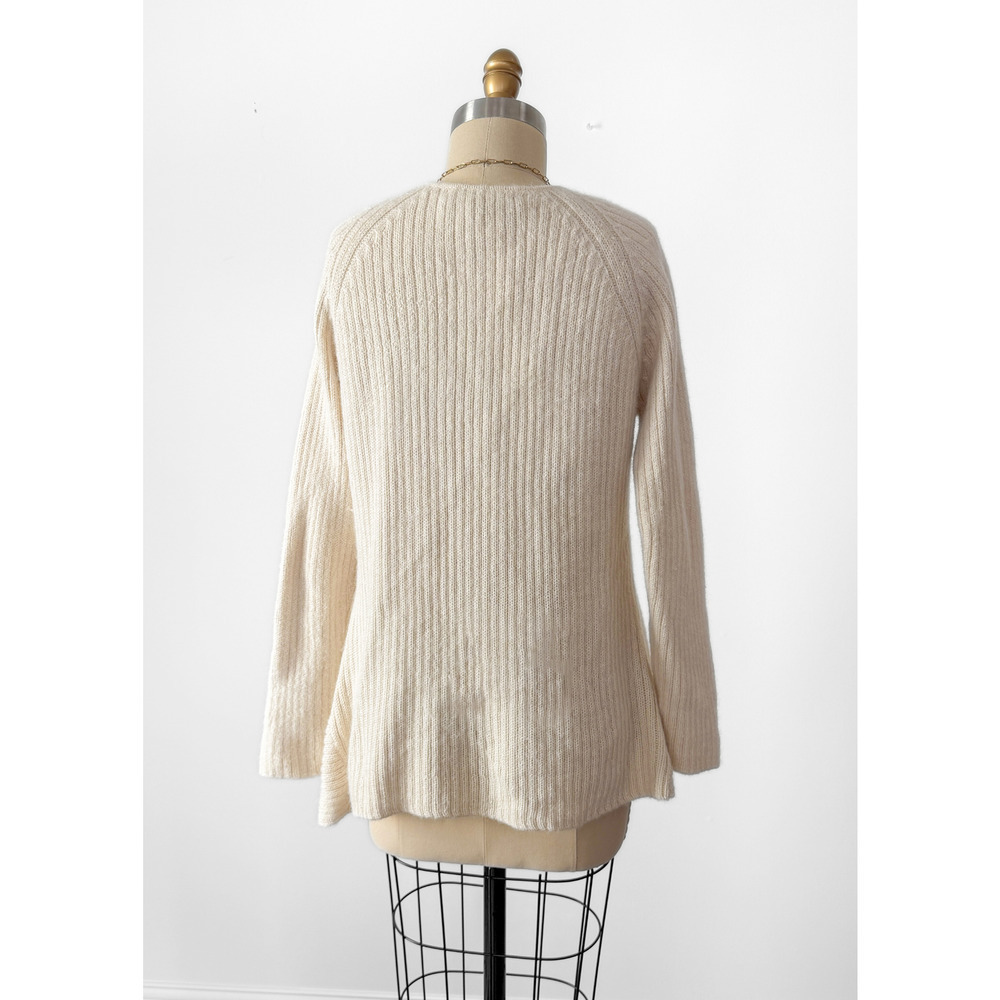 Peruvian Link Cream Alpaca Knit Open Front Cardigan - Picture 4 of 5